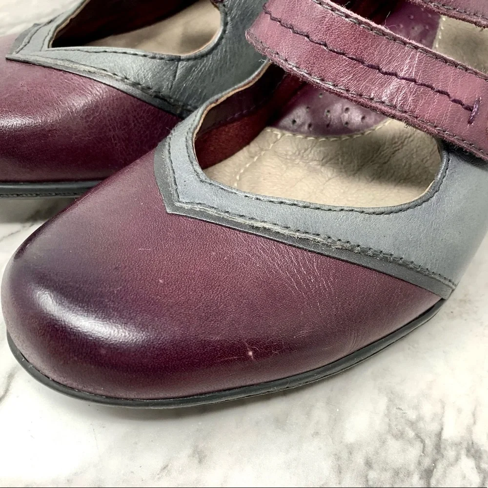 Earth Serano Multi-Strap Two Tone Booties 6 Comfort Whimsigoth Lagenlook - Picture 9 of 16